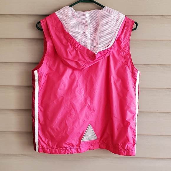 Vintage 90's L.L. bean girls L or S/M regular pink swish zip vest top - Picture 4 of 5